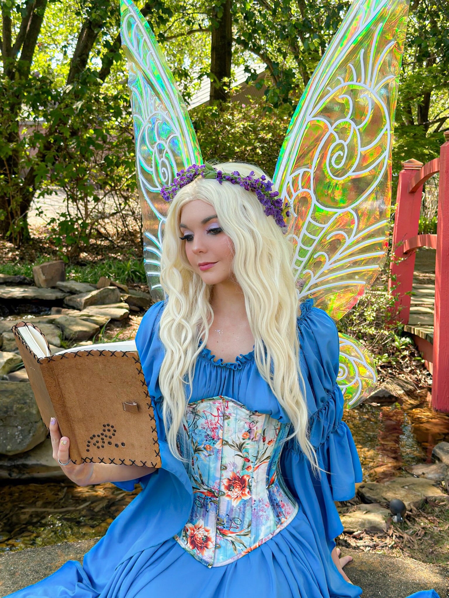 Pixie Fairy Women’s Renaissance Costume - 2Pc. Chemise/Underbust Corset - Medieval Fantasy Cosplay - “Midsummer Night Dream" Reminisce Brand