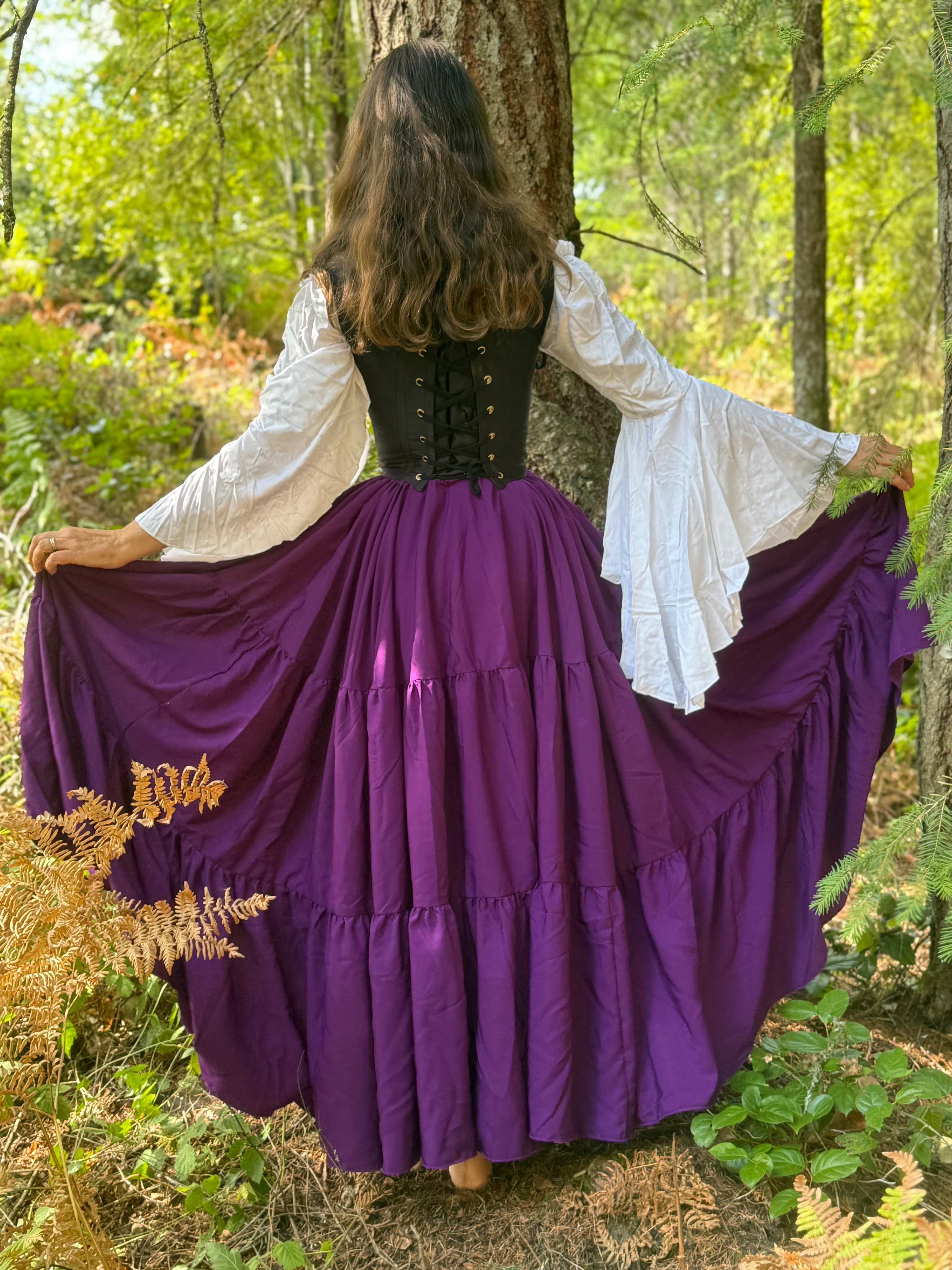 The Virginia Renaissance Fair 3-piece Dress Women Fantasy Medieval Cosplay Maiden Costume - Corset Bodice