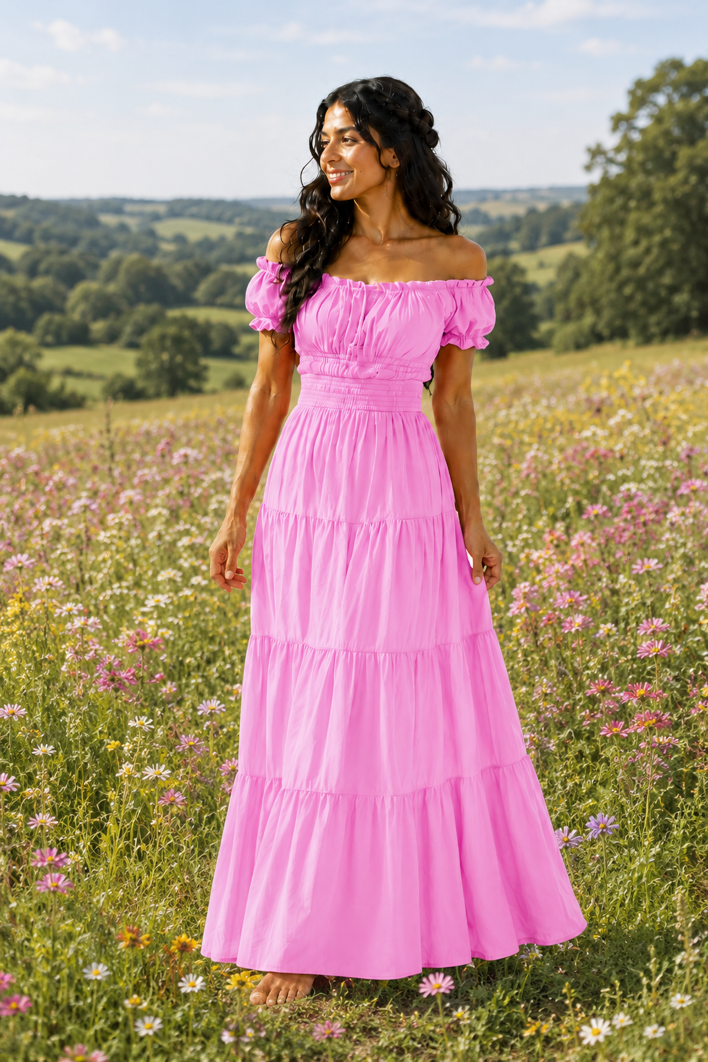 Bohemian Cottagecore Boho Sundress - Renaissance Peasant Wench Dress