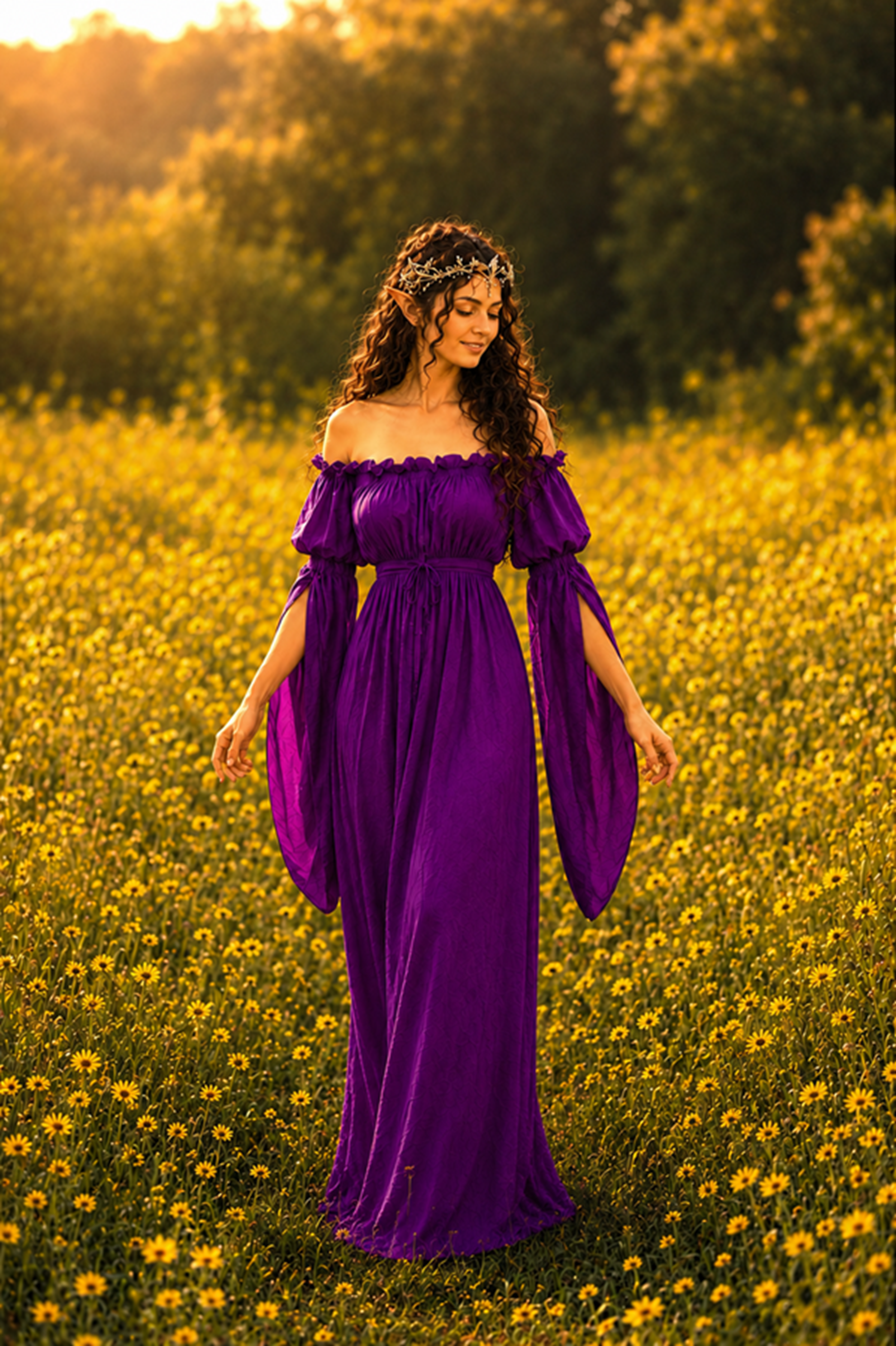 THE CELTIC Renaissance Medieval Chemise Dress Fantasy Fairy Gown Cottagecore
