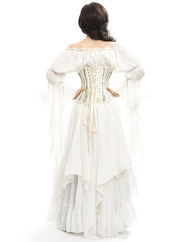 Women’s Renaissance Wedding Costume - Ren Faire - Medieval Fantasy Fairy - 2-Piece Dress and Corset - The “Elvenia” -Reminisce Brand