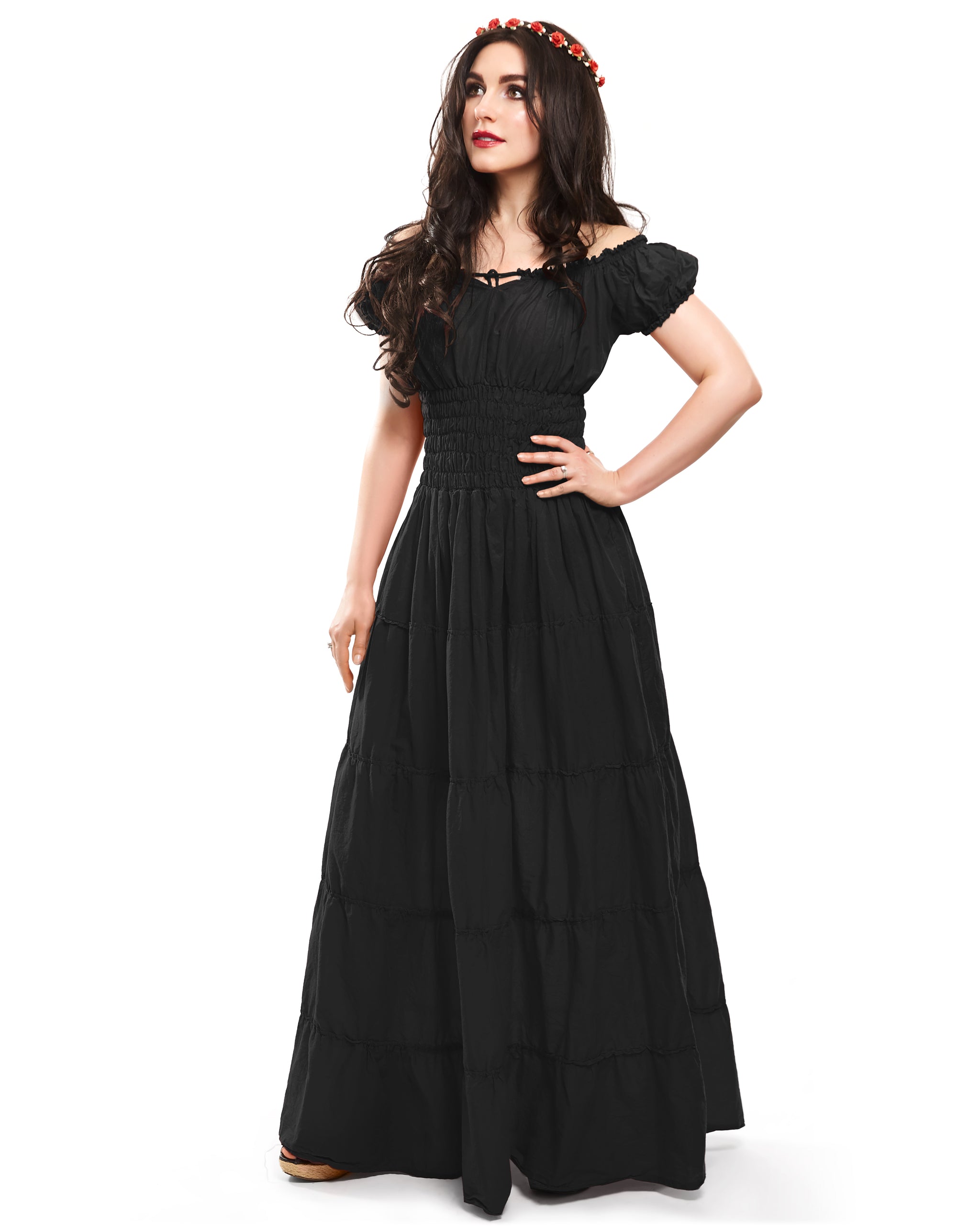 Full length 100% Cotton Summer Dress Renaissance Faire Chemise Full length 100% Cotton Summer Dress Renaissance Faire Chemise