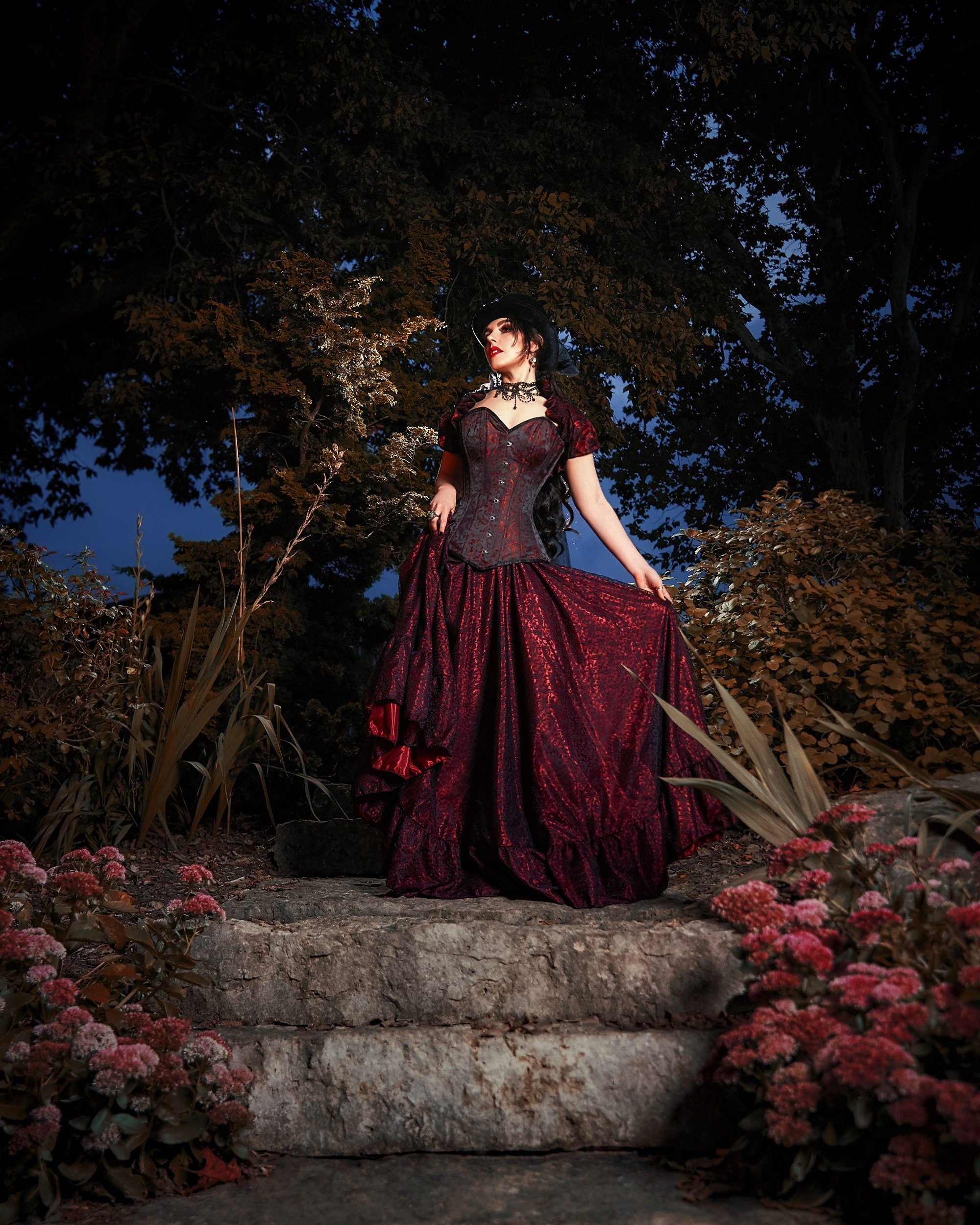 Gothic Victorian Women Corset Stays Costume. Dickens Cosplay Fantasy Dress. Gaslight Mystique The Emily Reminisce Brand