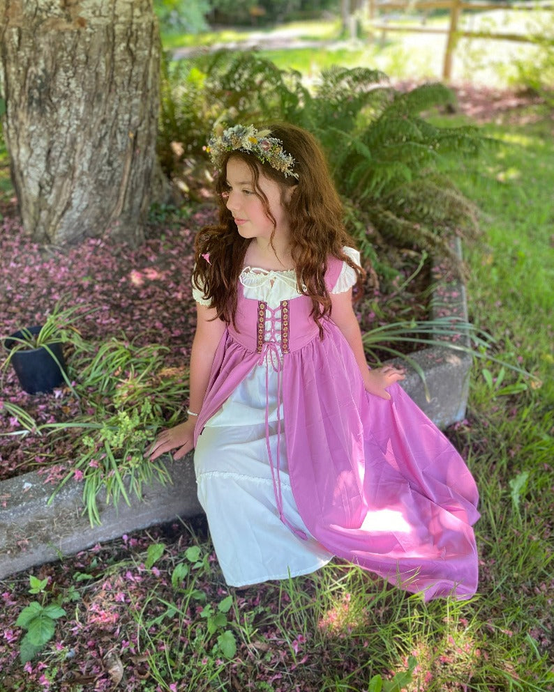 Childrens Girls Renaissance Fairy 2-Piece Costume Princess Fairy Dress-Up Reminisce Brand Jade / 12 Childrens Girls Renaissance Fairy 2-Piece Costume Princess Fairy Dress-Up Reminisce Brand Jade / 12