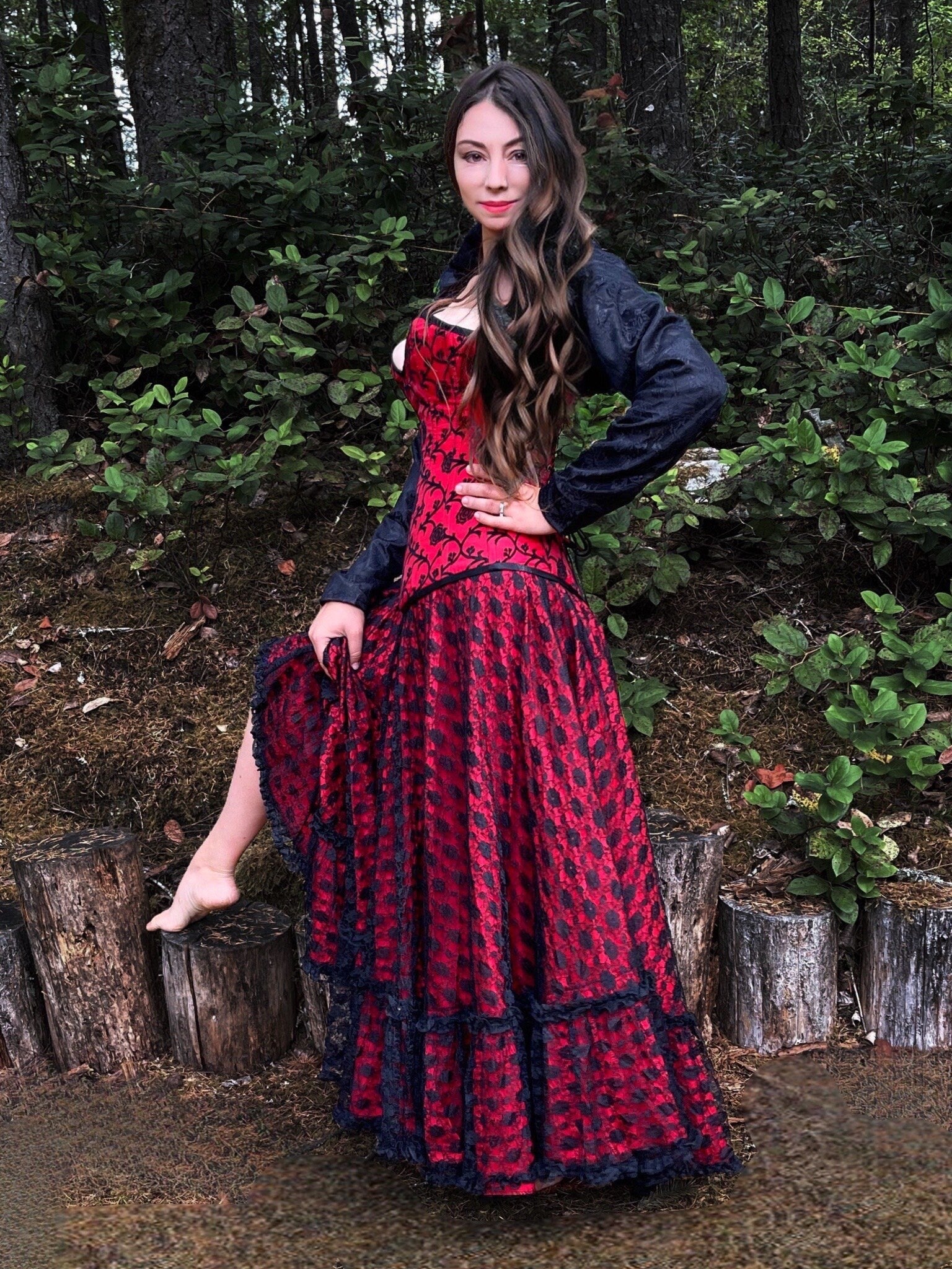 The ‘Carmen’ Spanish style Masquerade Corset Full Costume * Only one in size Small *