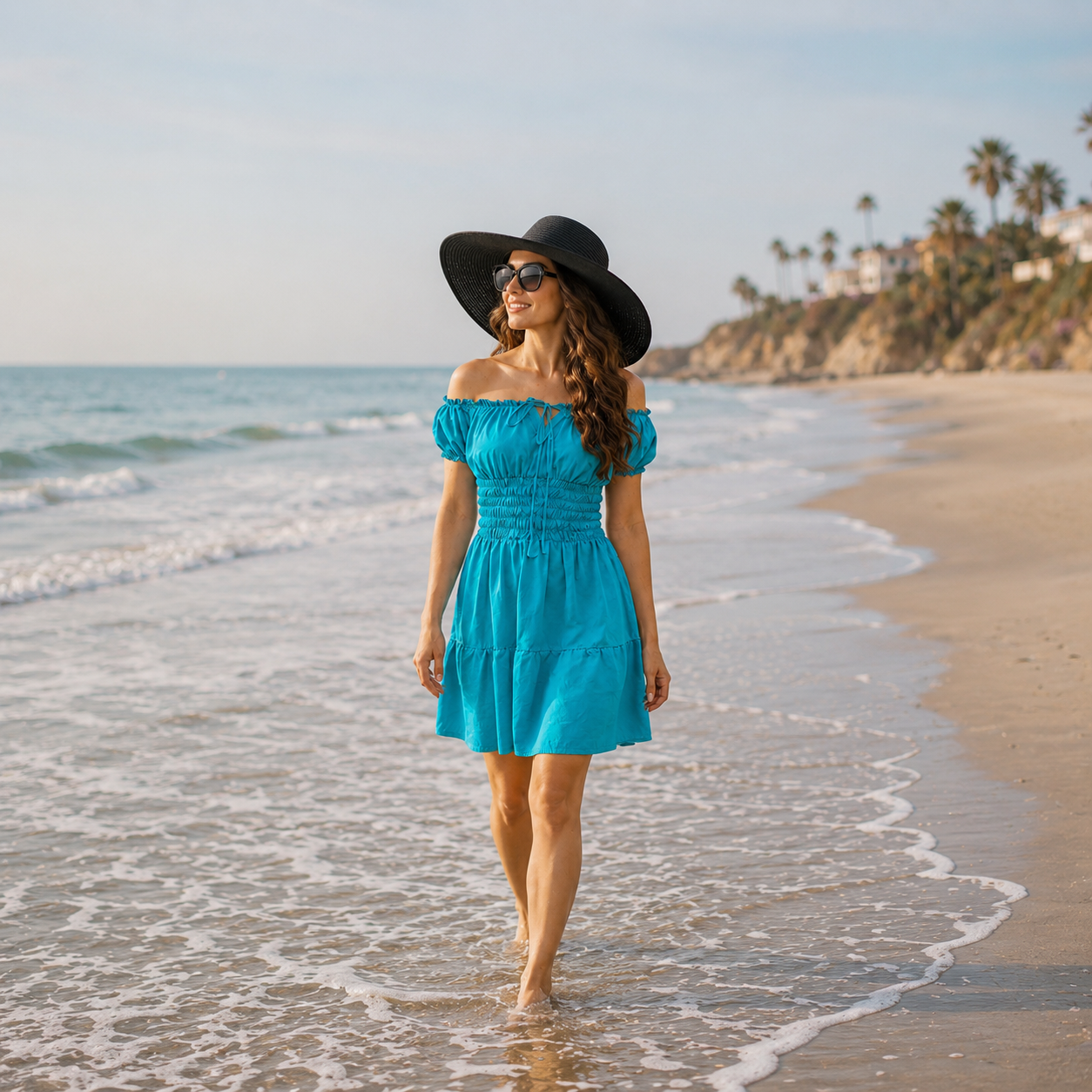 Cotton Boho Smocked Blouse