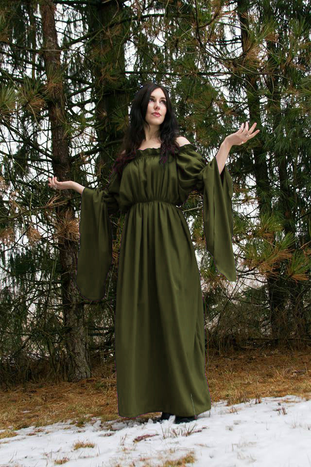 THE CELTIC Renaissance Medieval Chemise Dress Fantasy Fairy Gown Cotta –  Reminisce