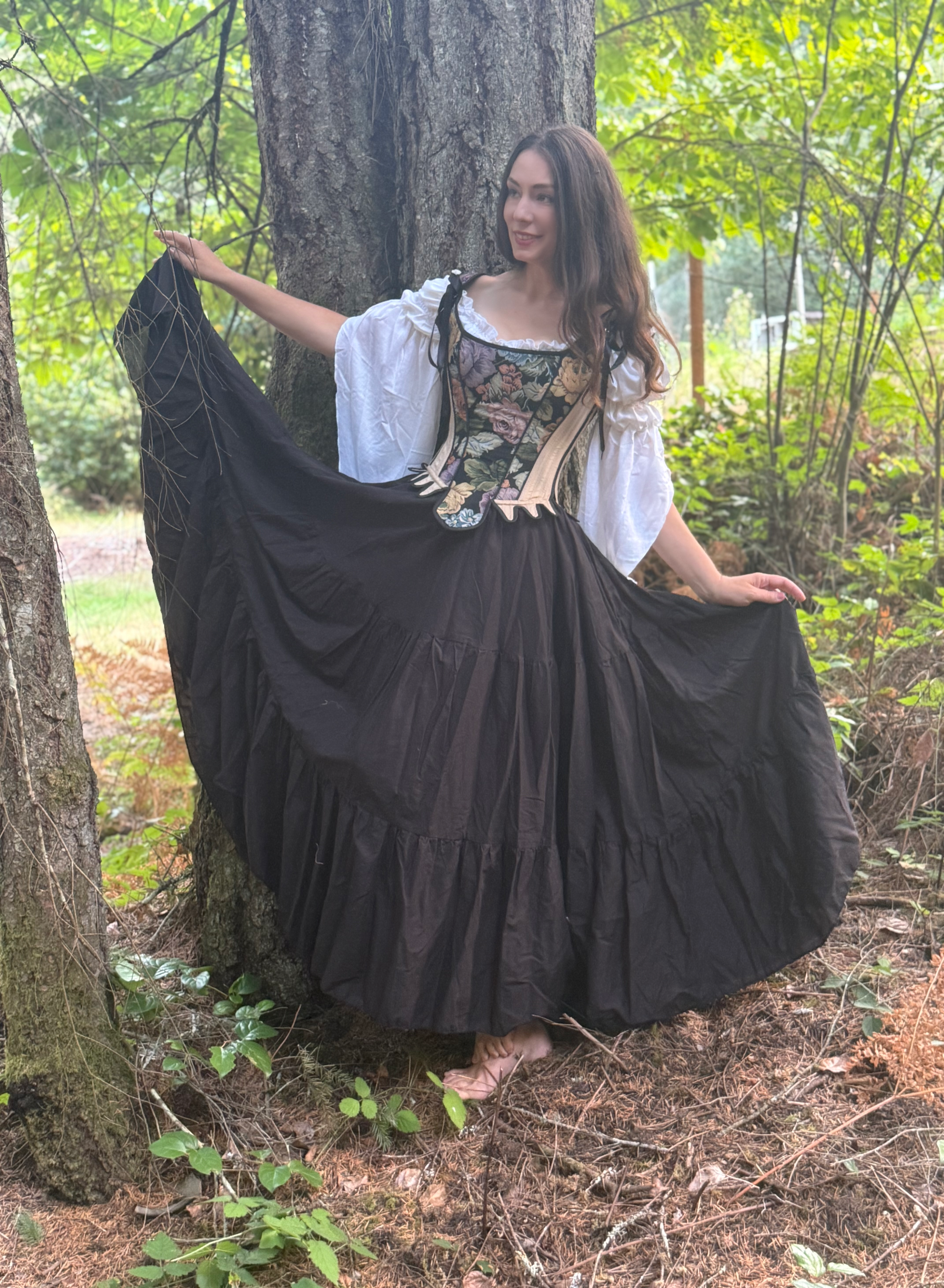The Scarborough - Women Renaissance Corset - Cotton Skirt - Costume - Medieval Fantasy Cosplay -
