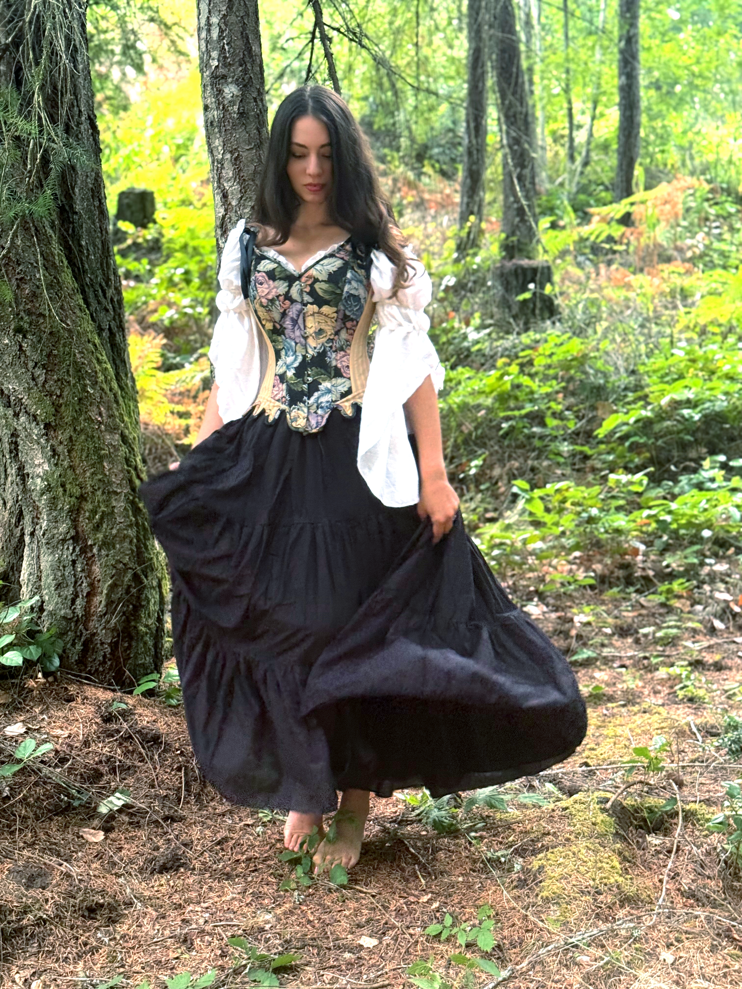 The Scarborough - Women Renaissance Corset - Cotton Skirt - Costume - Medieval Fantasy Cosplay -