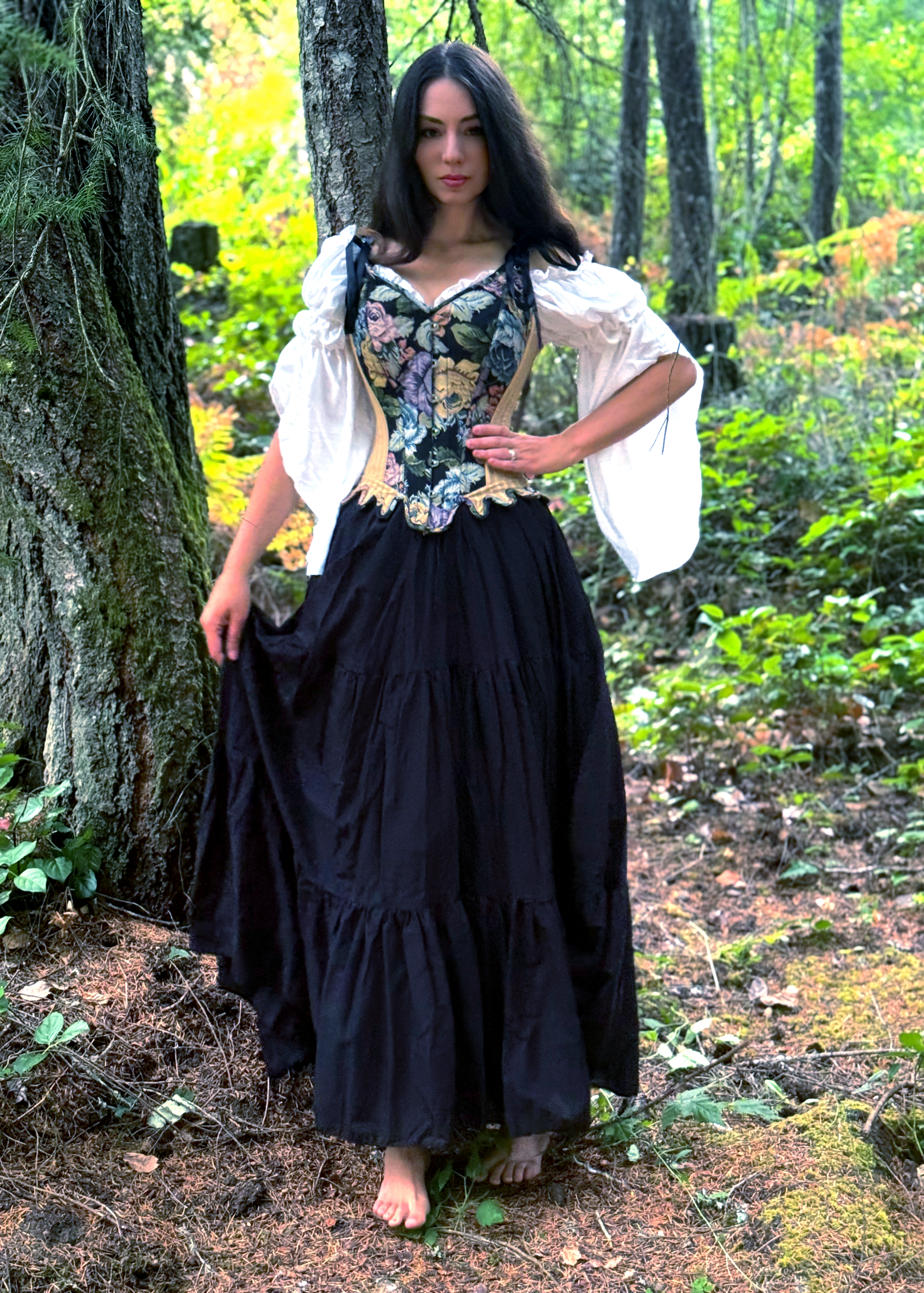 The Scarborough - Women Renaissance Corset - Cotton Skirt - Costume - Medieval Fantasy Cosplay -