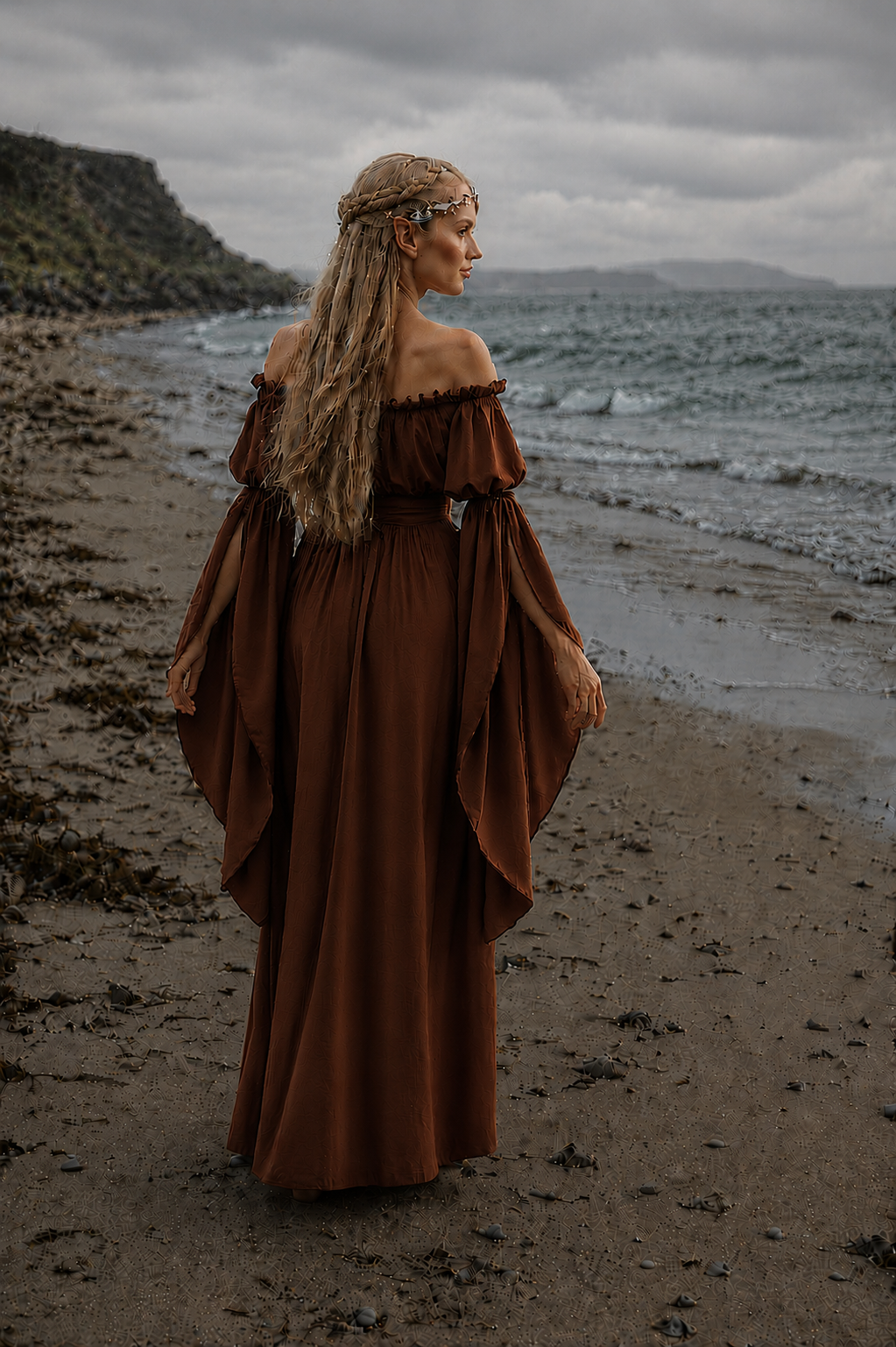 THE CELTIC Renaissance Medieval Chemise Dress Fantasy Fairy Gown Cotta