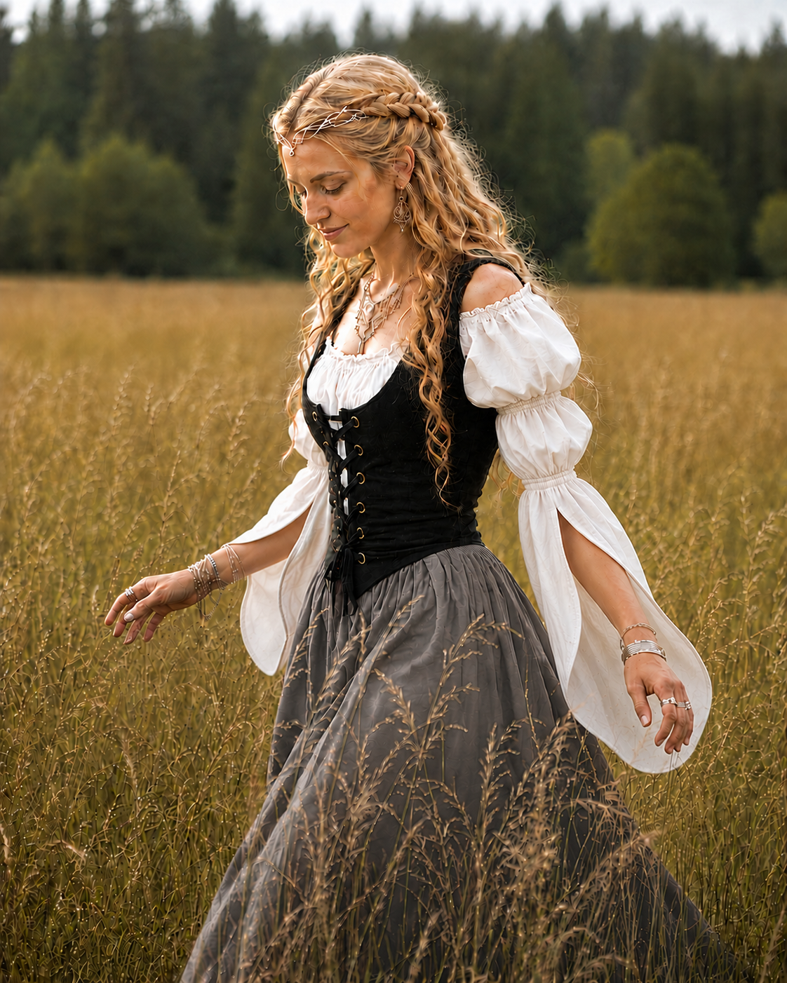 Cotton Bodice - Renaissance Faire Costume - For Medieval Dress Fantasy Cosplay -Reminisce Brand