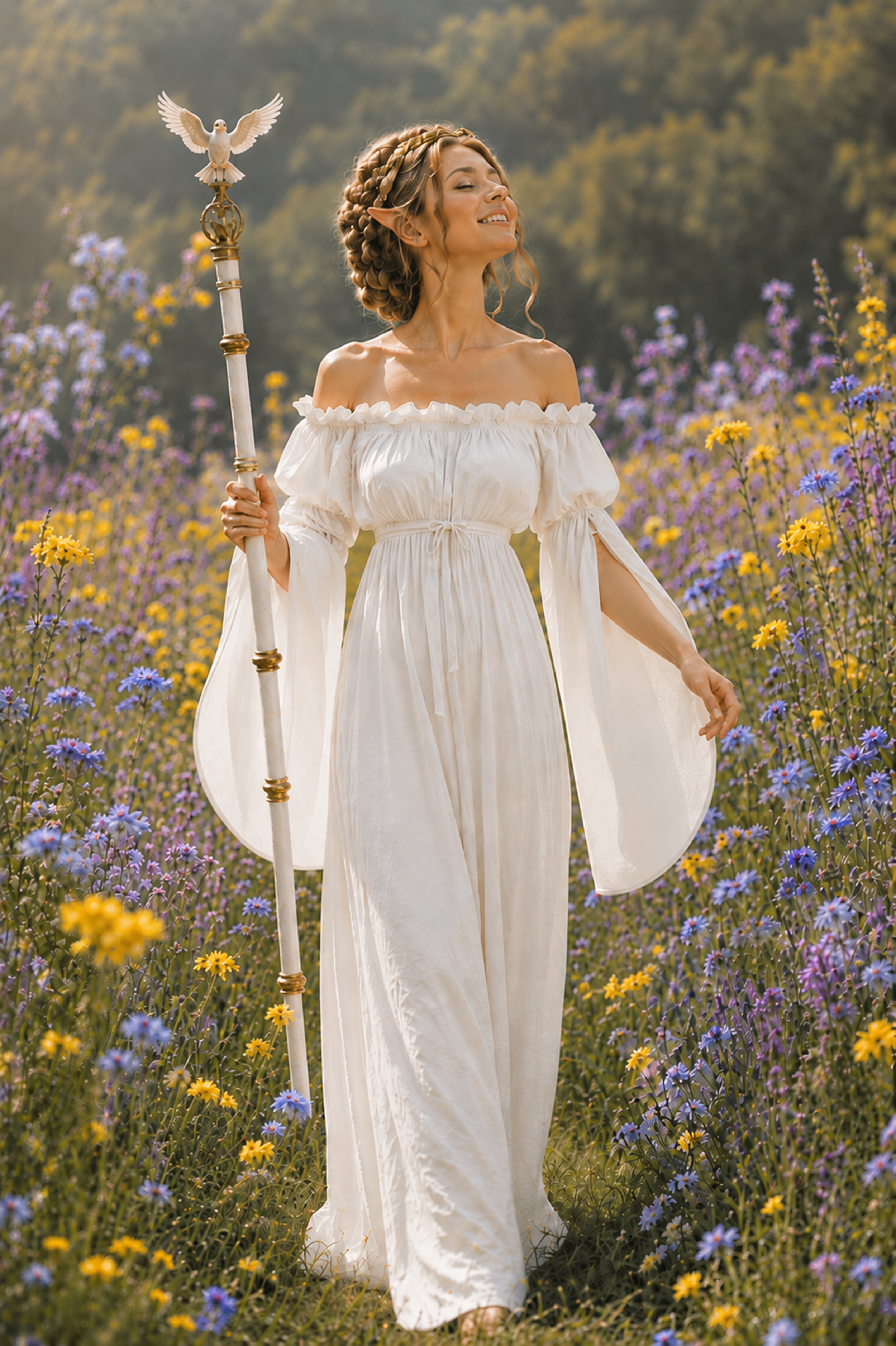 THE CELTIC Renaissance Medieval Chemise Dress Fantasy Fairy Gown Cottagecore