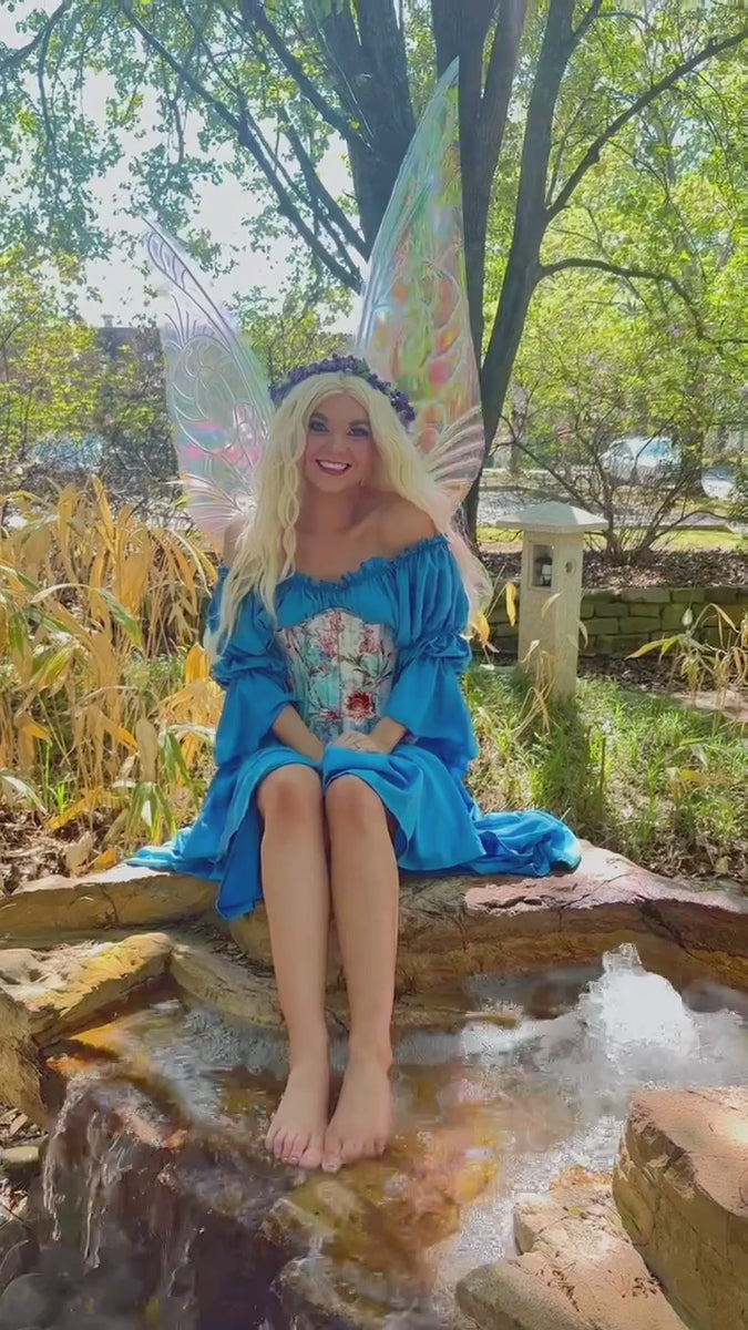 Fairy Costume Short Renaissance Dress Pixie Fairy Women's Renaissance  Costume Chemise/Underbust Corse