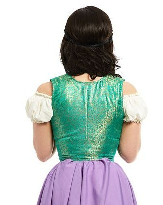 Light Jade Brocade Stays Bodice Vest - For Renaissance Faire Fantasy Costume - Medieval Dress Cosplay Reminisce Brand