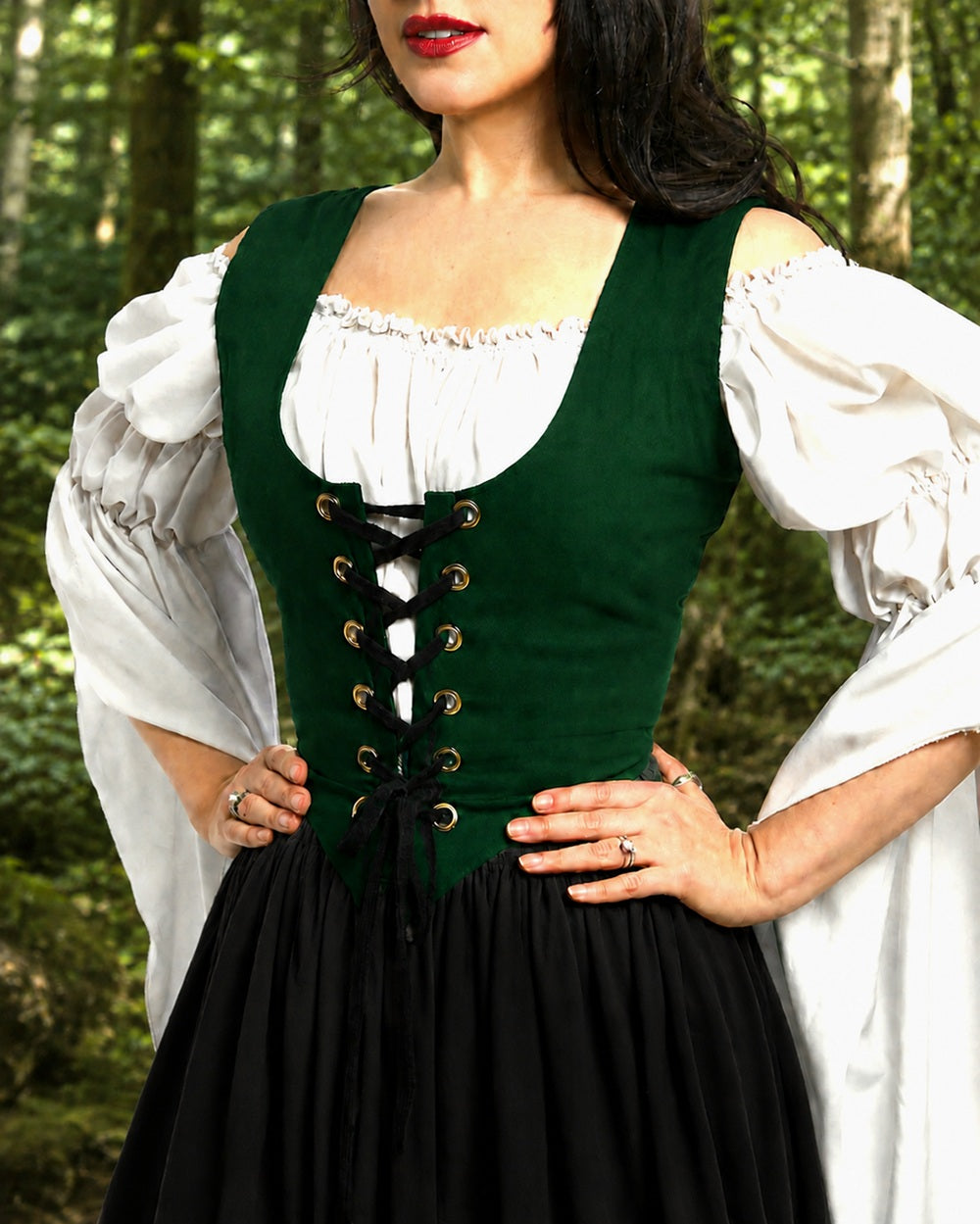 Cotton Bodice - Renaissance Faire Costume - For Medieval Dress Fantasy Cosplay -Reminisce Brand