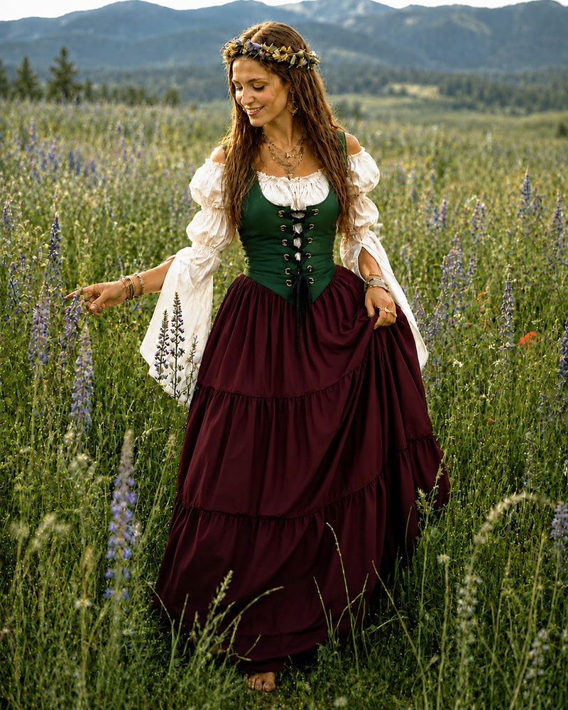 Cotton Bodice - Renaissance Faire Costume - For Medieval Dress Fantasy Cosplay -Reminisce Brand