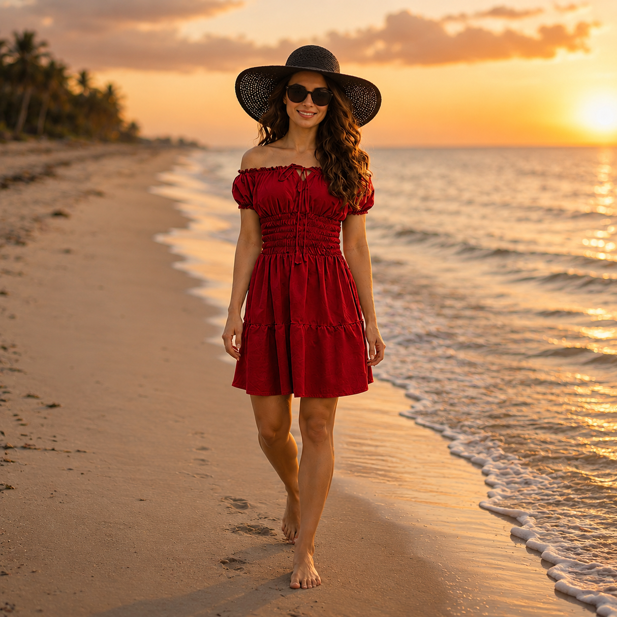 Cotton Boho Smocked Blouse
