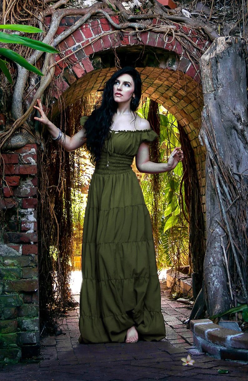 Bohemian peasant dress best sale