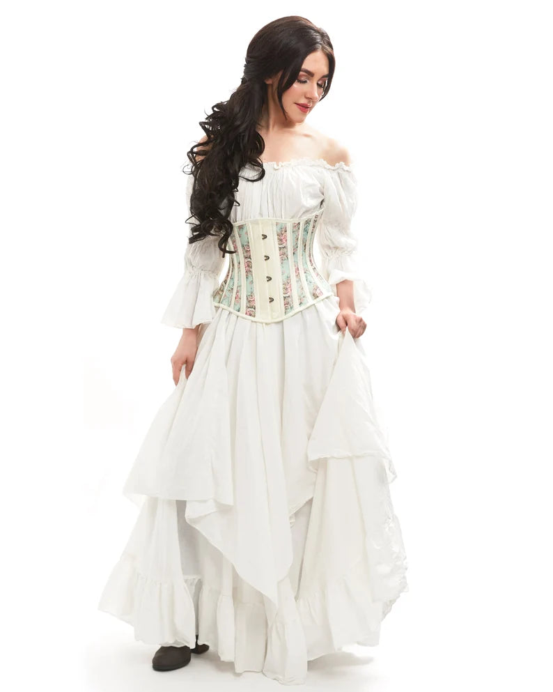 Women’s Renaissance Cosplay Costume - Ren Faire - Medieval Fantasy Fairy - 2-Piece Dress and Corset - The “Elvenia” -Reminisce Brand