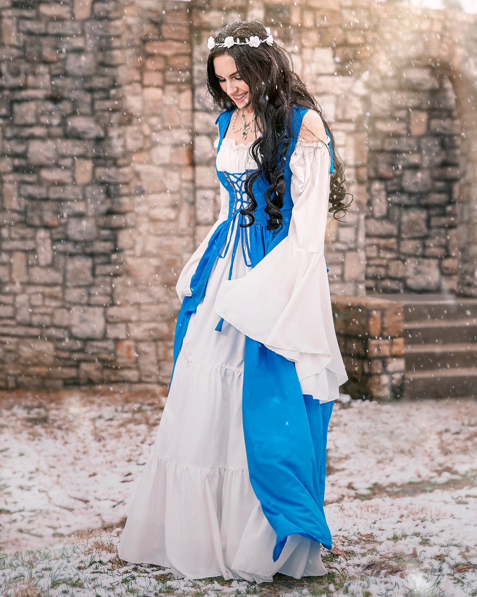 Renaissance Faire 2 piece Full Costume Irish Dress & Long-Sleeved Chemise