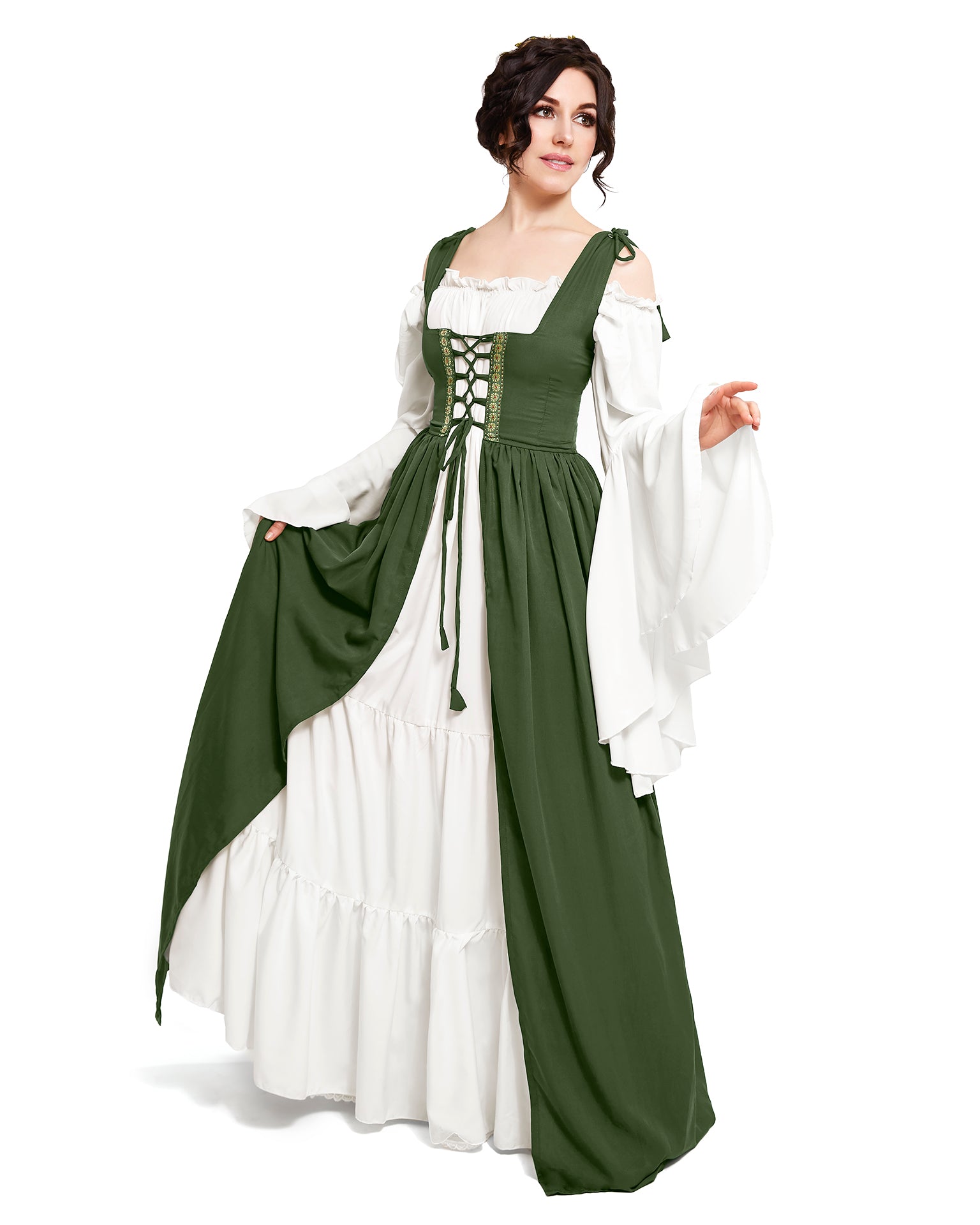 Renaissance Faire 2 piece Full Costume Irish Dress & Long-Sleeved Chemise