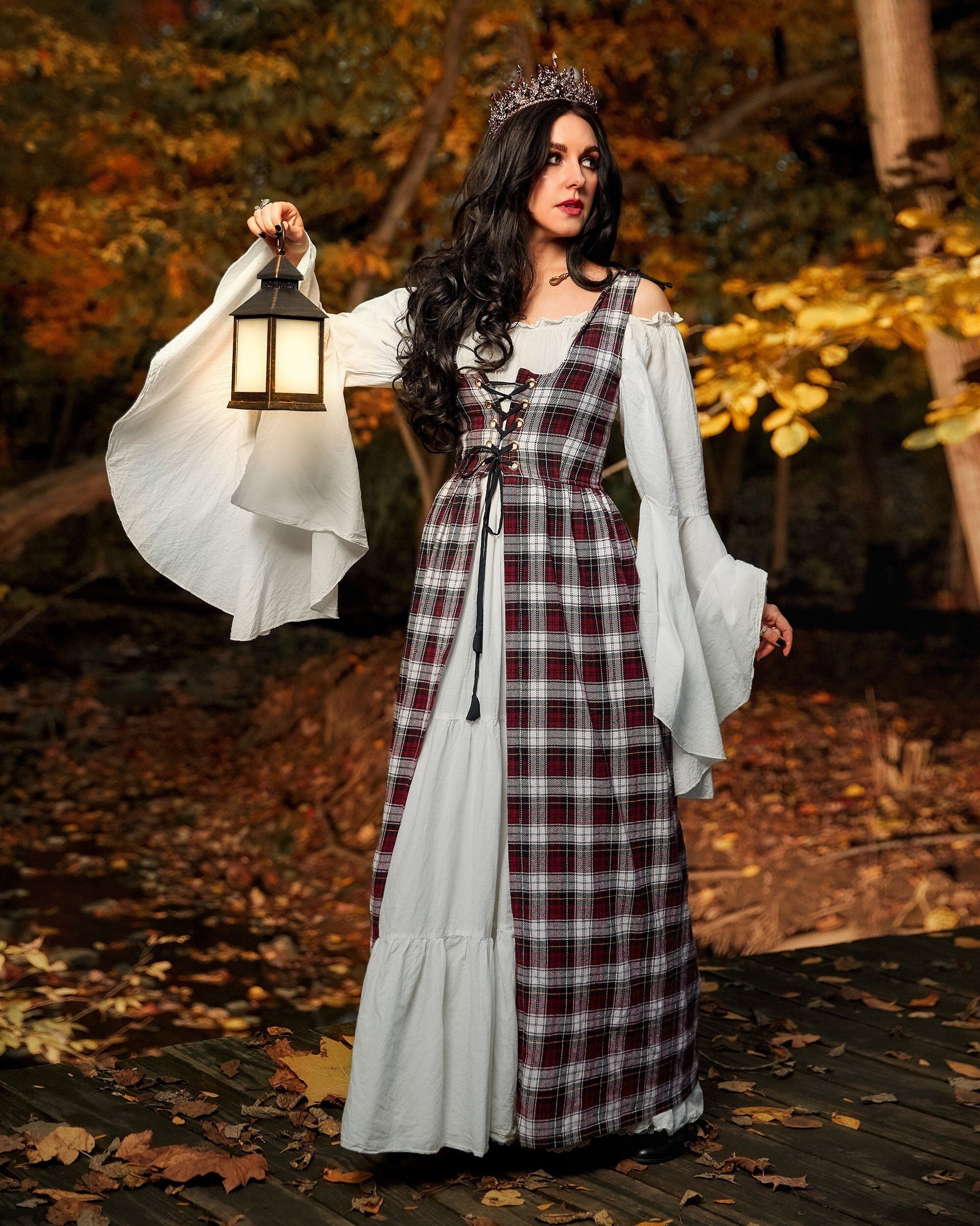 Reminisce Scottish Mythic Renaissance 2 Piece 100% Cotton Costume Dress only