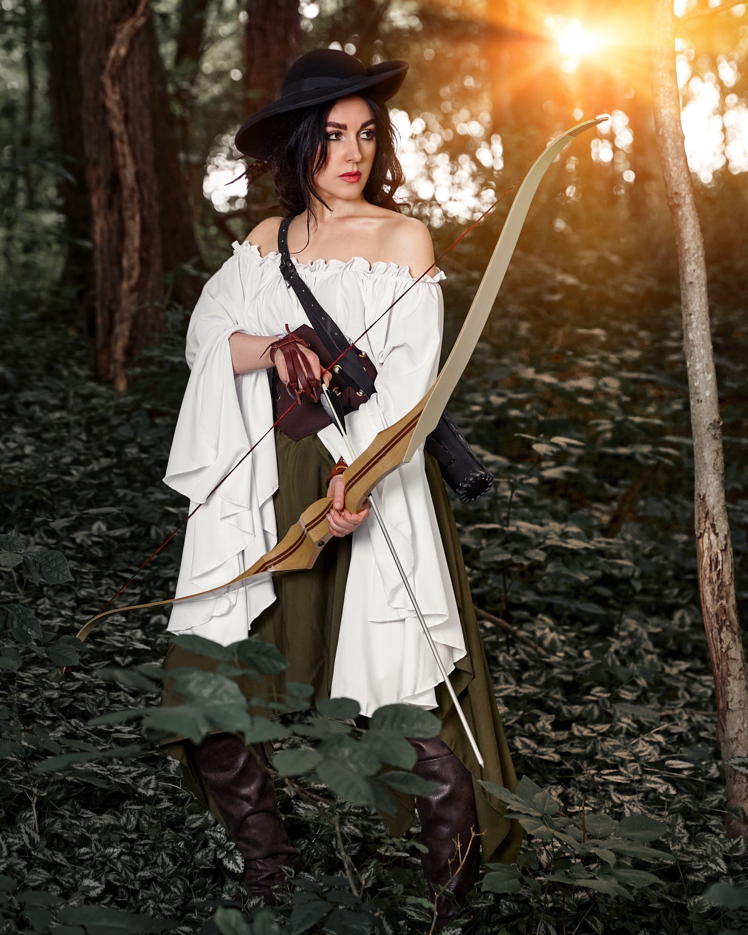 Mythic Renaissance Fantasy Long Sleeved Smocked Costume Blouse